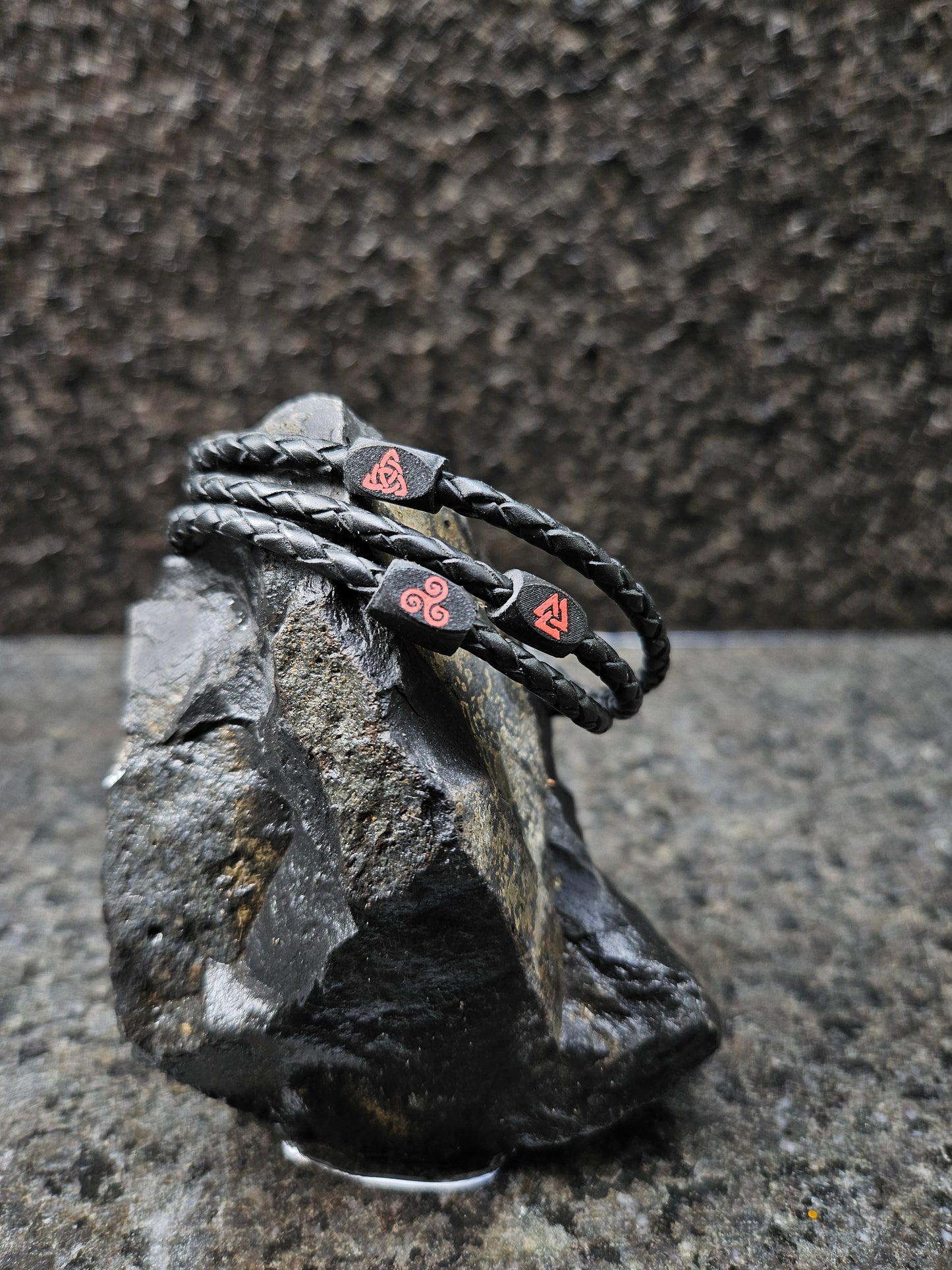 Valhalla Triple Wrap Leather Bracelet
